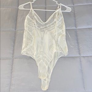 White lace bodysuit